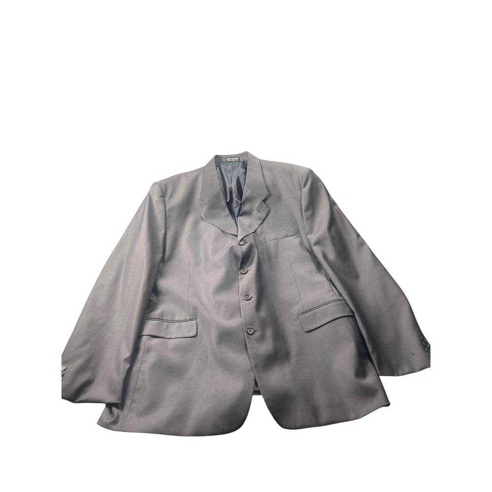 Cavallini Men'52L Gray Wool Blend Suit Jacket Blazer Cloth by‎ Ermenegildo Zegna